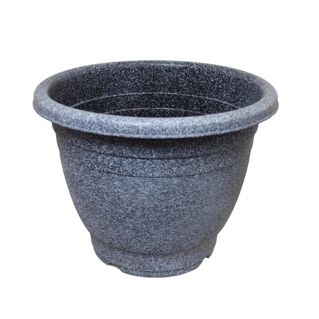 Grey Stone Style Indoor Outdoor Plastic Plant Pot – Practical Garden Planter