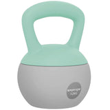 SPORTNOW 12kg Soft Kettlebell with Wide Non-Slip Handle & Flat Base – Home Gym Strength Training, Green/Grey