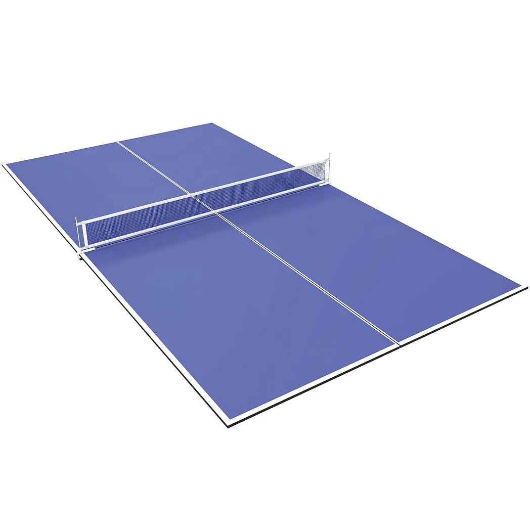 SPORTNOW 9ft Folding Table Tennis Top with Net & Foam Padding – Ping Pong Conversion Top, Blue