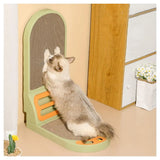 L-Shaped Cat Scratcher Board with Bell Ball Toys – Thickened Double-Sided Scratching Pad and Lounge Bed
