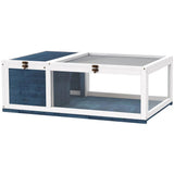 PawHut Wooden Tortoise House with Mesh Roof and Side Panels – Small Reptile Habitat