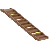 PawHut Dog Car Ramp with Anti-Slip Steps – 10-Step Foldable Pet Stairs for Cars and High Beds, Brown