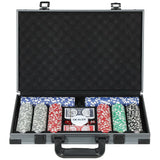 SPORTNOW 400-Piece Poker Chip Set with ABS Case, Mat, Cards & Dice – Texas Hold'em Casino Game Night Set, Grey