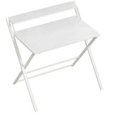 HOMCOM Compact Folding Desk with Storage Shelf – Space-Saving Home Office Computer Desk, White
