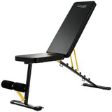 SPORTNOW Adjustable Weight Bench with 7 Backrest Positions & Resistance Bands – 300kg Foldable Incline Decline Bench