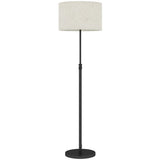 HOMCOM Floor Lamp with Remote, Height Adjustable Standing Lamp with Linen Shade