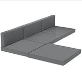 Outsunny 7-Piece Outdoor Cushion Set with Removable Covers – Reversible Rattan Furniture Cushions, Dark Grey