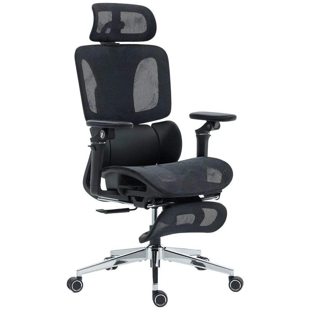 HOMCOM High Back Ergonomic Office Chair with 6D Armrests, Lumbar Support & 135° Recline, Mesh, Black