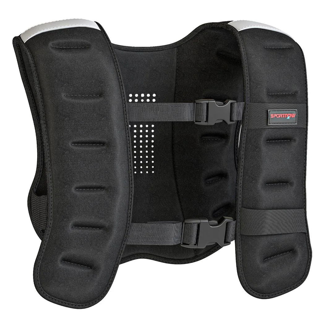 SPORTNOW 5kg Weighted Vest with Adjustable Straps & Reflective Strips – Running & Training Weight Vest, Black