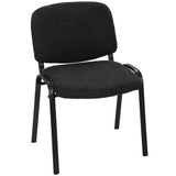 HOMCOM Stackable Meeting Chair with Padded Seat and Curved Backrest – Conference Room Office Chair, Black