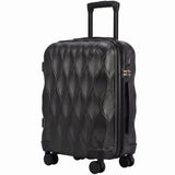 HOMCOM 20 Inch ABS Hard Shell Cabin Suitcase with TSA Lock, Spinner Wheels & Telescopic Handle – Carry-On Luggage, Black