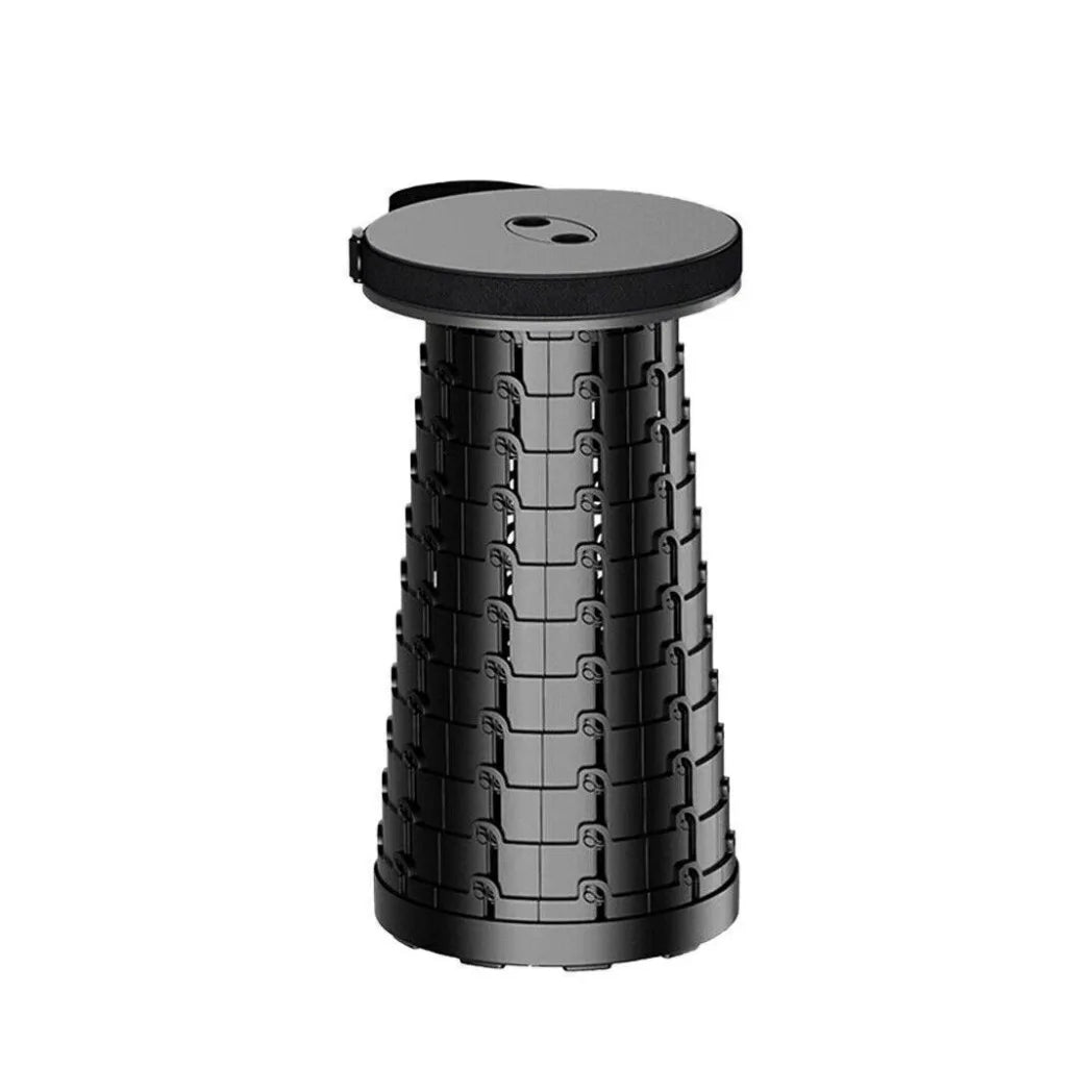 Folding Stool Portable Telescoping Seat Retractable Camping Adjustable UK
