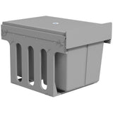 HOMCOM Under Sink Pull Out Bin with 3 Removable Compartments (15L + 2 x 8L) – Soft-Close, Light Grey