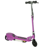 HOMCOM Foldable Electric Kids Scooter with Dual 12V Batteries, Adjustable Handlebar – Ride-On for Ages 7-14, Purple