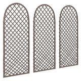 Outsunny Hand-Woven Wicker Garden Trellis Panel with Dome Top for Climbing Plants, 43 x 112 cm, Natural