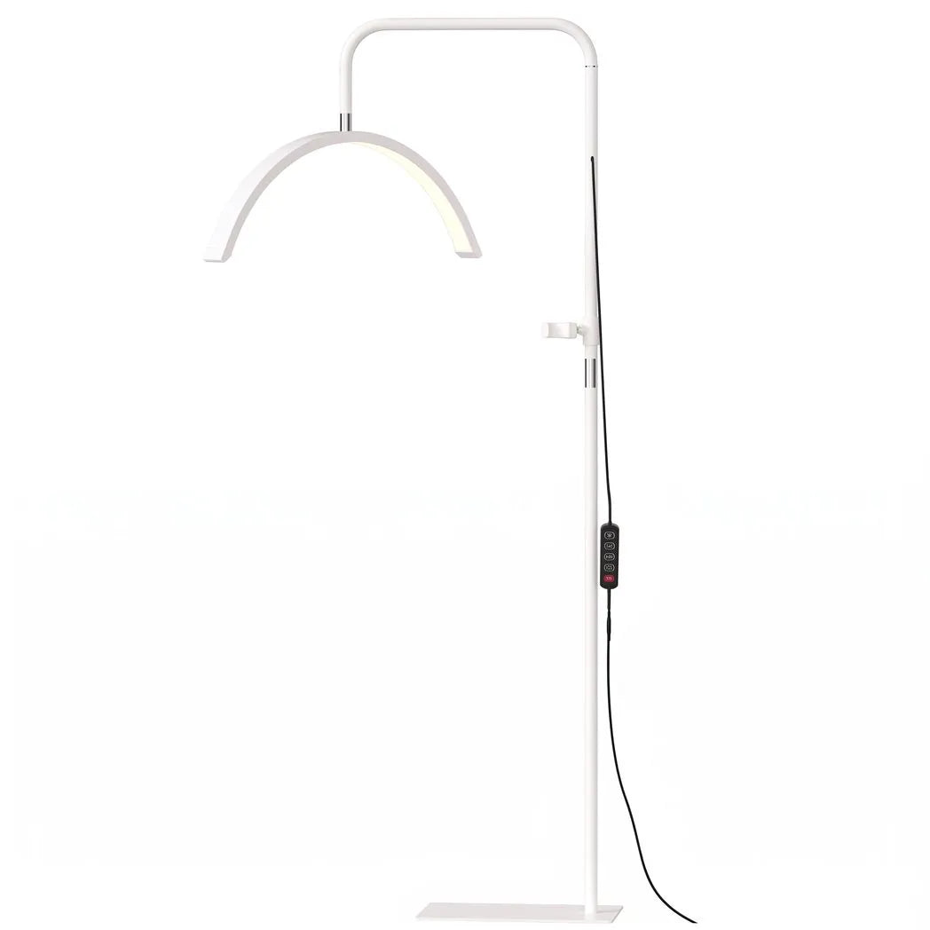 HOMCOM Half Moon Beauty Floor Lamp, Dimmable – White