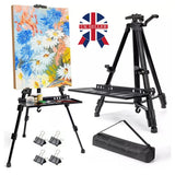 Adjustable Aluminium Art Easel Stand, 51–155cm Folding Tripod with Carry Bag – Painting & Display