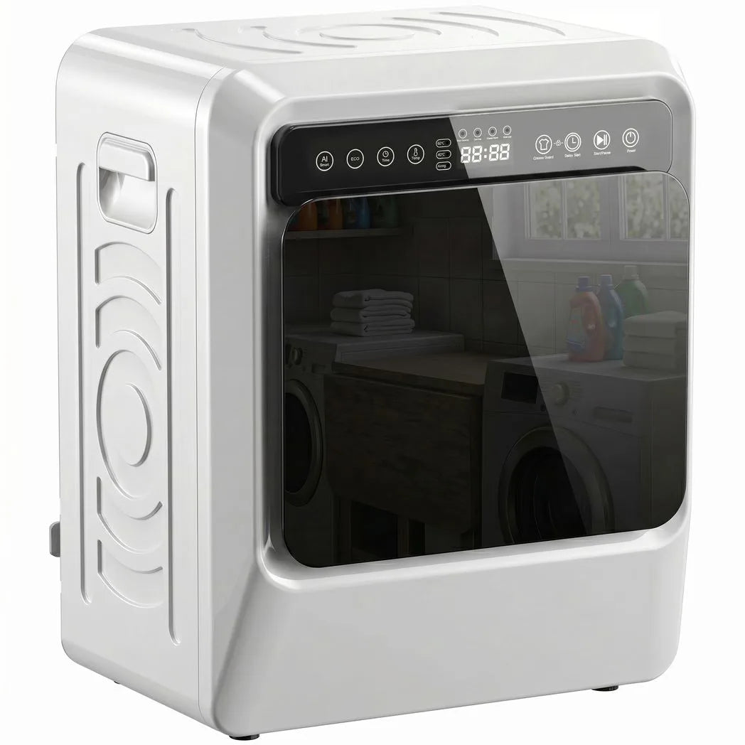 HOMCOM 5kg Vented Tumble Dryer, 1000W with Sensor Auto-Stop – Compact Freestanding or Stackable Clothes Dryer