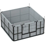PawHut Steel Dog Whelping Box with Whelping Pad – Puppy Pen for Small and Medium Dogs, 122 x 122 x 60cm