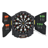 HOMCOM Electronic Dartboard Set with LED Score Display, 27 Games & 12 Soft Tip Darts – Up to 8 Players
