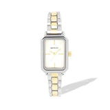 Henley Womens Mnimal Rectangular Bracelet Watch - Two Tone
