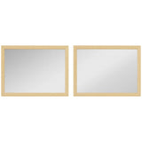 HOMCOM Wall Bathroom Mirror, 30 x 40 cm Wall-Mounted Mirror for Living Room, Bedroom, Hallway, Set of 2