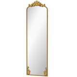 HOMCOM Full Length Mirror, 50 x 160 cm Floor Mirror with Baroque Metal Frame for Bedroom, Living Room