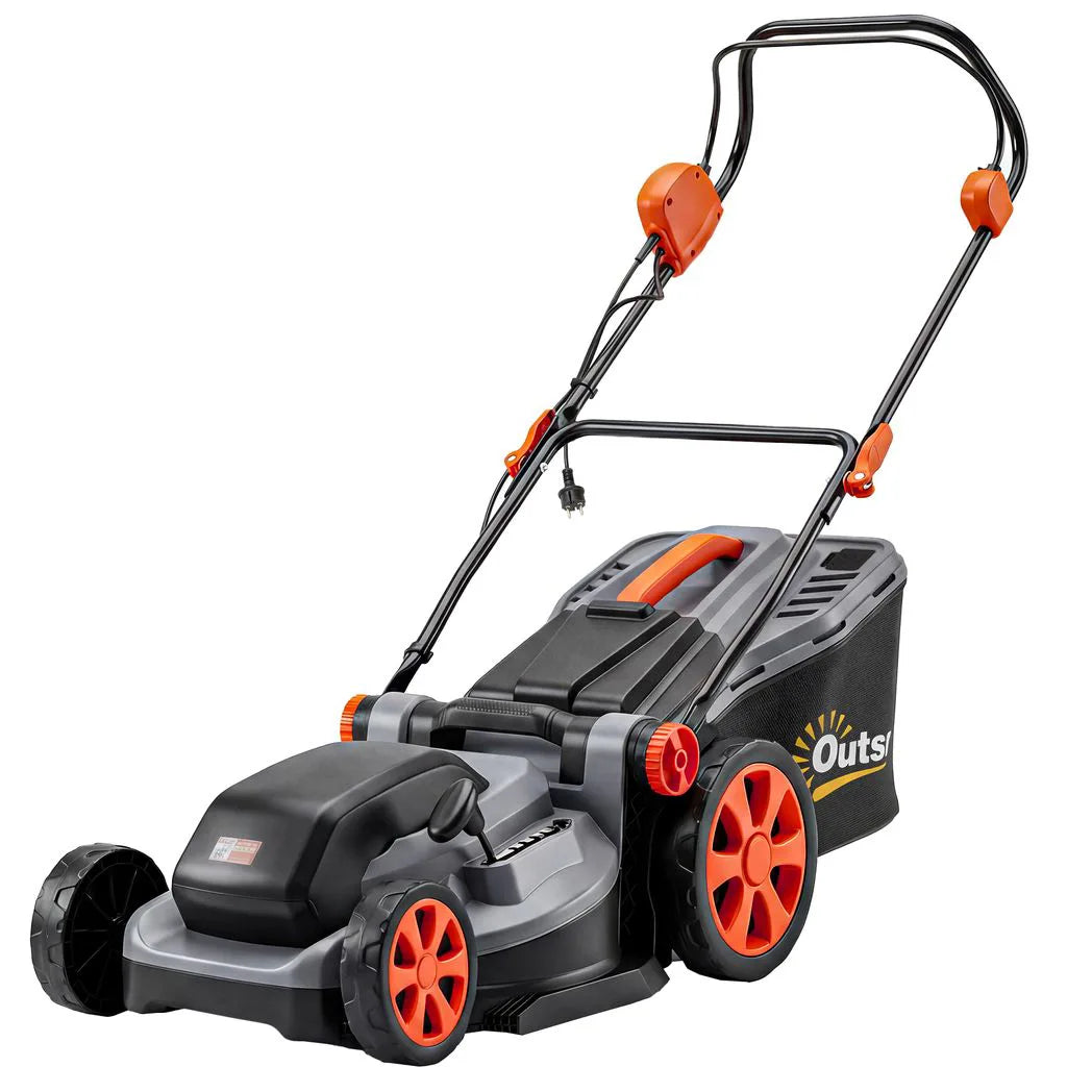 Outsunny 1800W Electric Lawnmower with 40cm Cutting Width, Mulching Function & 50L Grass Bag – 6 Cutting Heights