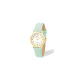 Ravel Ladies Classic Watch – 27mm Polished Gold Case, Mint Green Strap, Japan Quartz, R0137.31.2