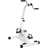 SPORTNOW Seated Pedal Exerciser with Dual Massage, LCD Monitor & Adjustable Height – Home Exercise Bike