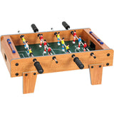 SPORTNOW 20in Table-Top Football Table with Steel Rods – Compact Foosball Game for Kids & Adults, Wood Finish