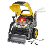 AIYAPLAY Kids Truck Engine Toy with Steering Wheel, Mist Spray, Lights & Sounds – Mechanic Play Set, Yellow