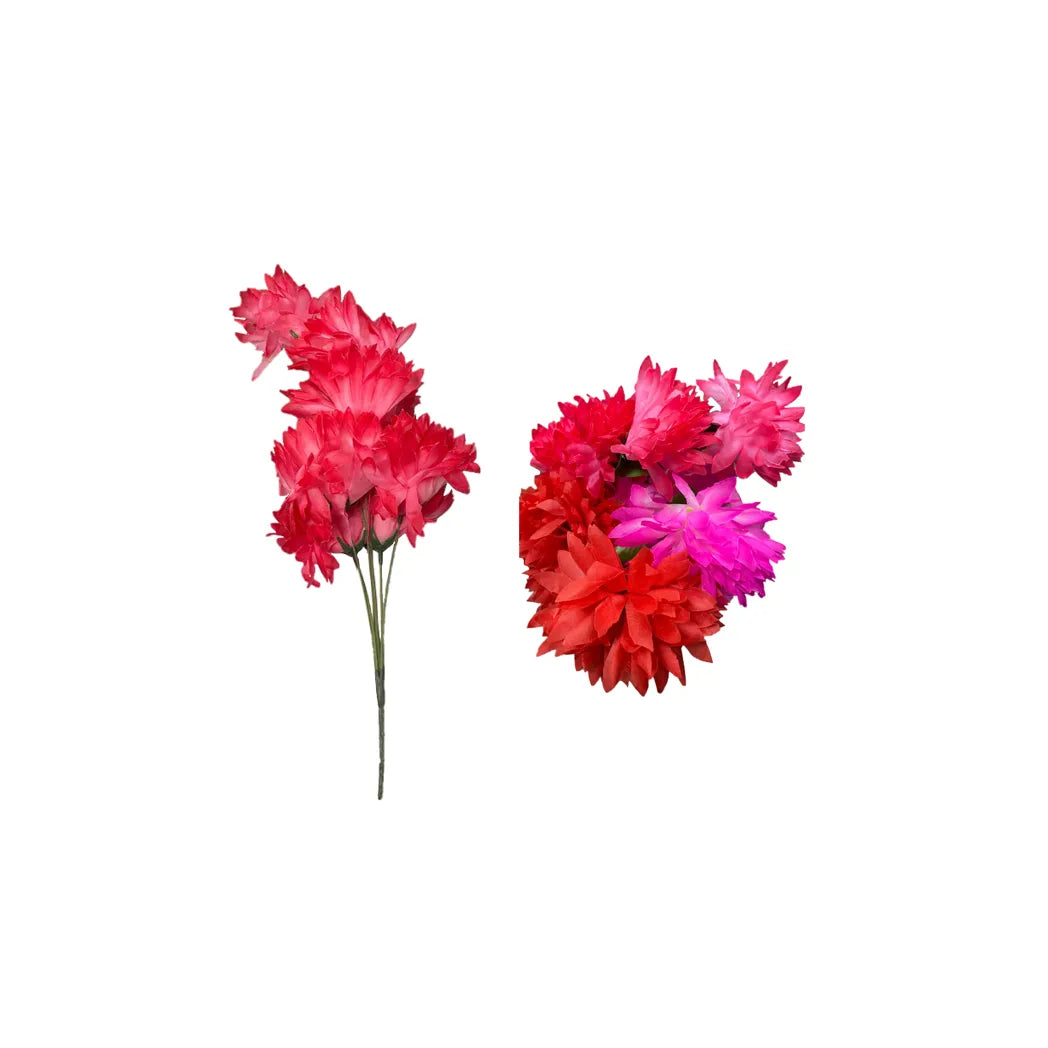 Plastic Artificial Flowers – Faux Home Decor Blooms, Assorted Colours