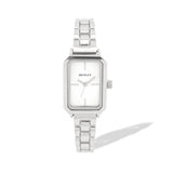Henley Womens Mnimal Rectangular Bracelet Watch - Silver Tone