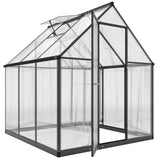 Outsunny 6 x 5.5ft Polycarbonate Greenhouse with Push Door, Roof Vent & Rain Gutter – Walk-In Garden Greenhouse, Black