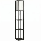 HOMCOM 3-Tier Column Shelf Floor Lamp