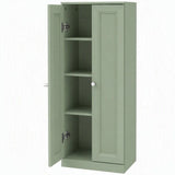 HOMCOM Narrow Bathroom Cabinet with 2 Doors & 4 Tiers – Slim Freestanding Storage Cupboard