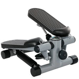 SPORTNOW Mini Stepper with Resistance Bands, LCD Monitor and Non-Slip Pedals – Home Workout Step Machine