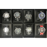 Quamer Gents Digital & Analogue Dual Time Watch – Men's Wristwatch, Assorted Designs and Colours