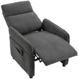 HOMCOM Push Back Recliner Armchair with Massage, Heat and Side Pockets – Lounge Chair, Dark Grey