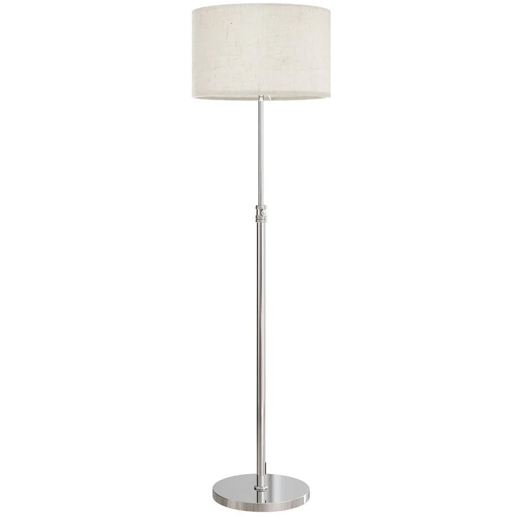 HOMCOM Floor Lamp with Remote, Height Adjustable Standing Lamp with Linen Shade