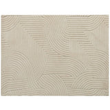 HOMCOM Modern Geometric Plush Rug, Non-Slip, 200 x 140cm – Cream