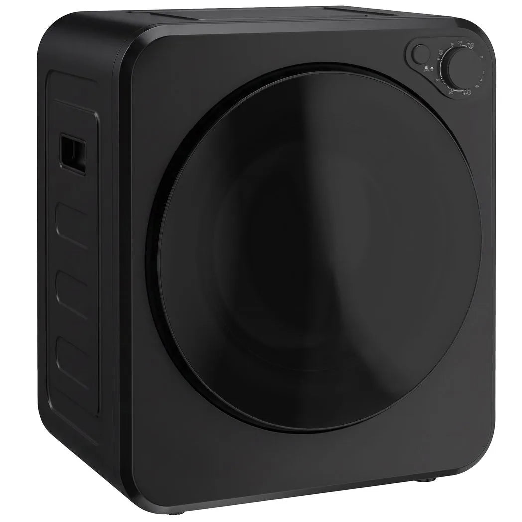 HOMCOM 4kg Front Load Tumble Dryer with 400W/800W Heat Settings – Compact Wall-Mount Laundry Dryer, Black