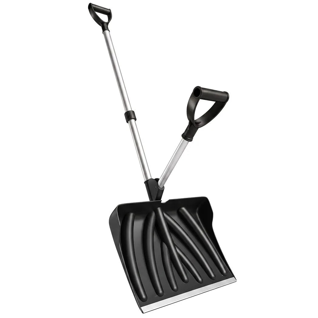 Outsunny Heavy-Duty Snow Shovel with Assist Handle, 45cm Wide Blade & Detachable Aluminium Handle – Snow Pusher