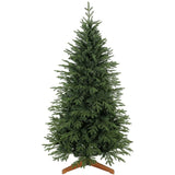 HOMCOM 6ft Artificial Christmas Tree – 180cm Hinged Xmas Tree with 2081 Tips and Solid Pine Wood Stand, Green