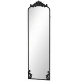 HOMCOM Floor Mirror, 50 x 160 cm Full Length Mirror with Baroque Metal Frame for Bedroom, Living Room