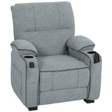 HOMCOM Electric Massage Recliner Armchair with Vibration, Heat and Memory Function – Velvet Chair, Grey