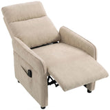 HOMCOM Push Back Recliner Armchair with 8-Point Massage, Lumbar Heat and Adjustable Armrests – Beige