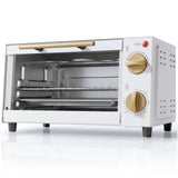 HOMCOM 9L Mini Oven with Adjustable Temperature & 60 Minute Timer – Countertop Toaster Oven Grill, White