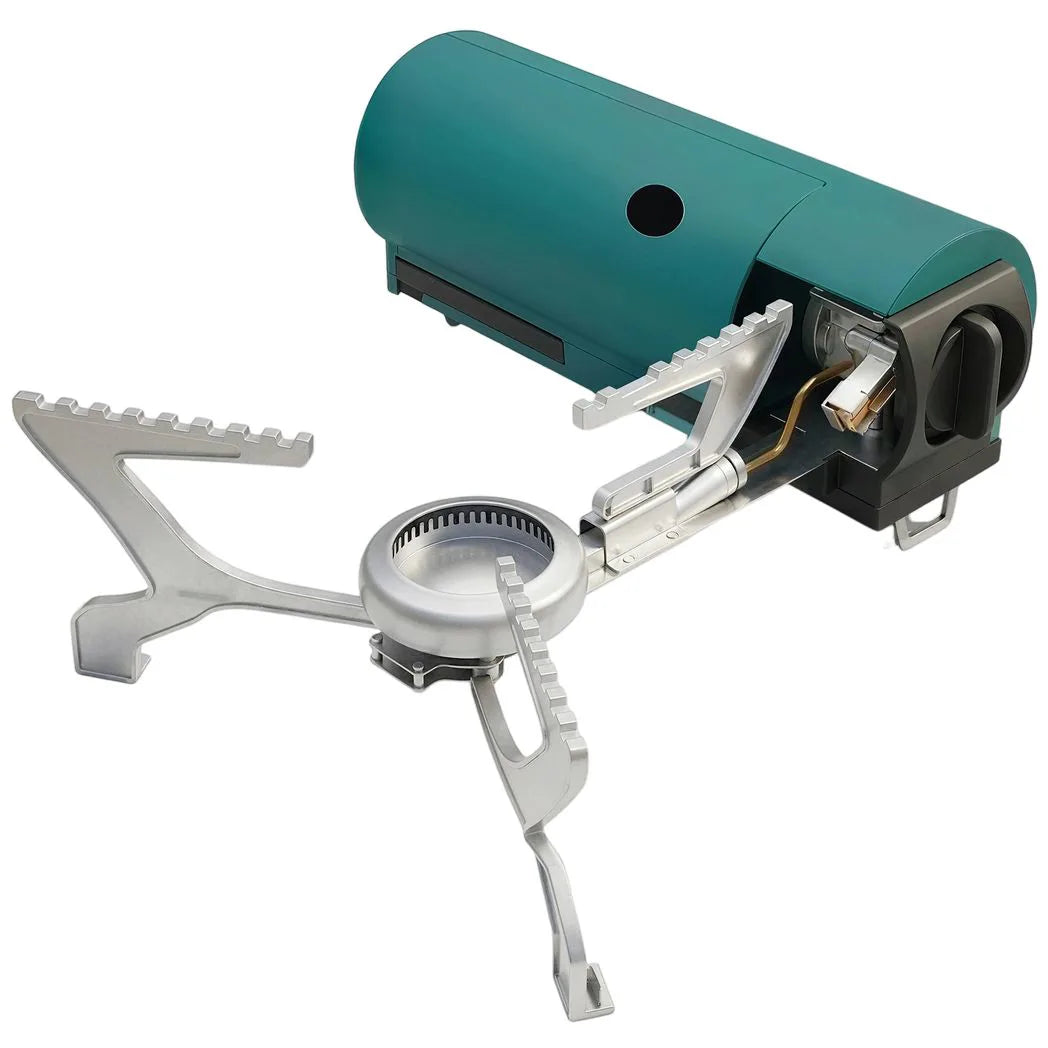 Outsunny 2670 W Foldable Camping Stove with Piezo Ignition and Safety Shut-Off – Portable Gas Cooker, Green